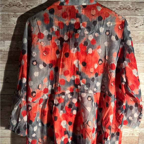 Trisha Tyler 1X Women’s Polka Dot Button-Up Designer Blouse EUC. - Picture 2 of 5